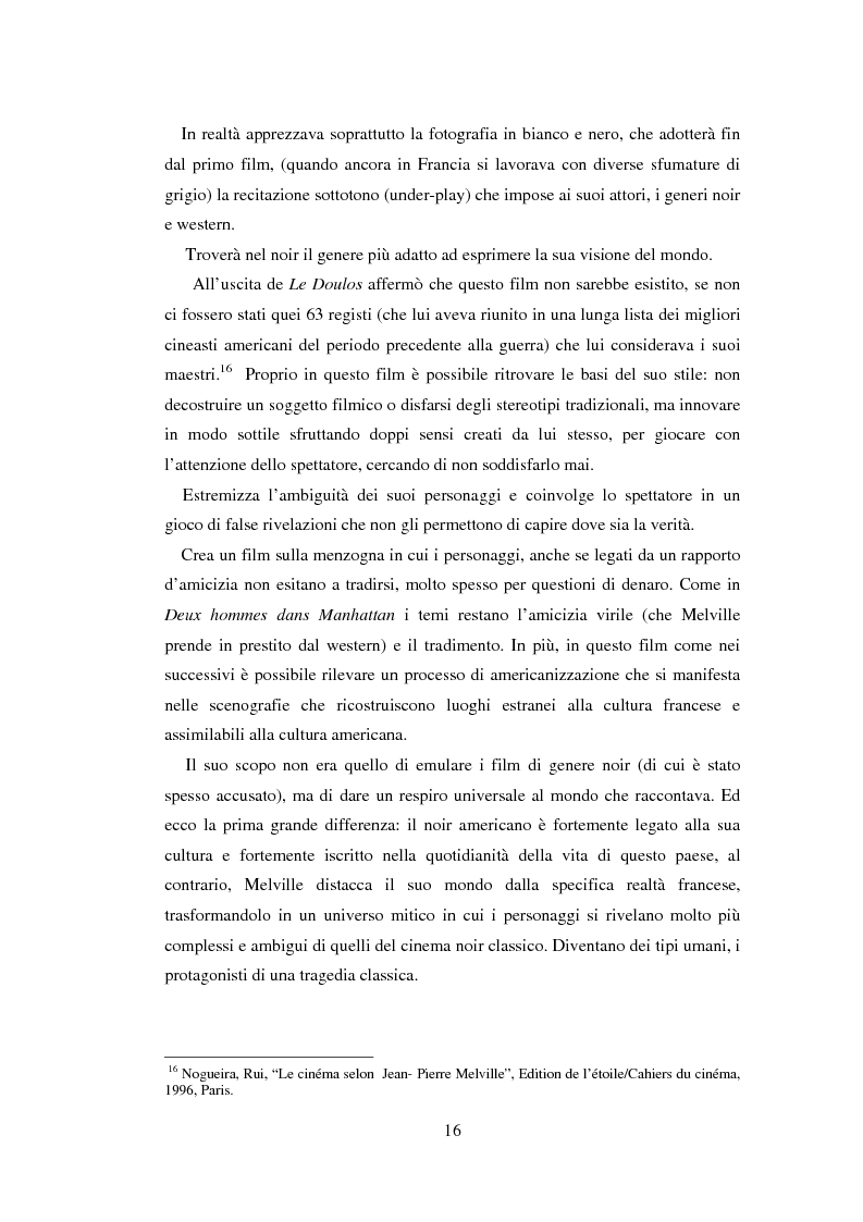 Anteprima della tesi: Il cinema noir di Jean-Pierre Melville: la circolarità della simulazione, Pagina 13