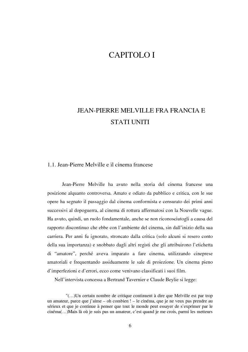 Anteprima della tesi: Il cinema noir di Jean-Pierre Melville: la circolarità della simulazione, Pagina 3