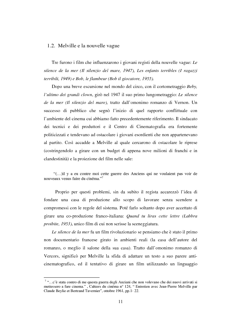 Anteprima della tesi: Il cinema noir di Jean-Pierre Melville: la circolarità della simulazione, Pagina 8