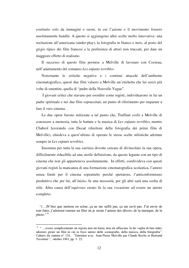 Anteprima della tesi: Il cinema noir di Jean-Pierre Melville: la circolarità della simulazione, Pagina 9