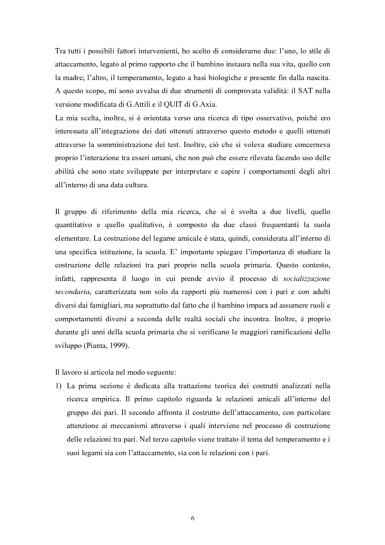 Anteprima della tesi: Caratteristiche temperamentali e stili di attaccamento nello sviluppo della competenza sociale: uno studio osservativo, Pagina 2