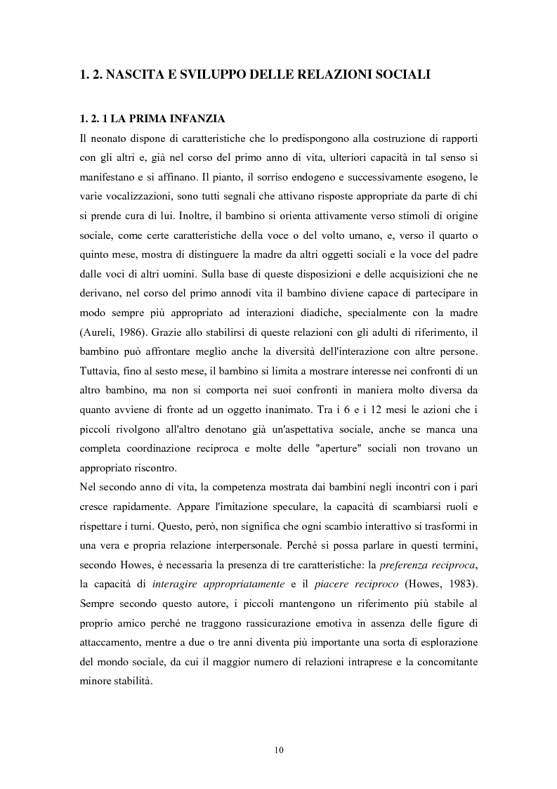 Anteprima della tesi: Caratteristiche temperamentali e stili di attaccamento nello sviluppo della competenza sociale: uno studio osservativo, Pagina 6