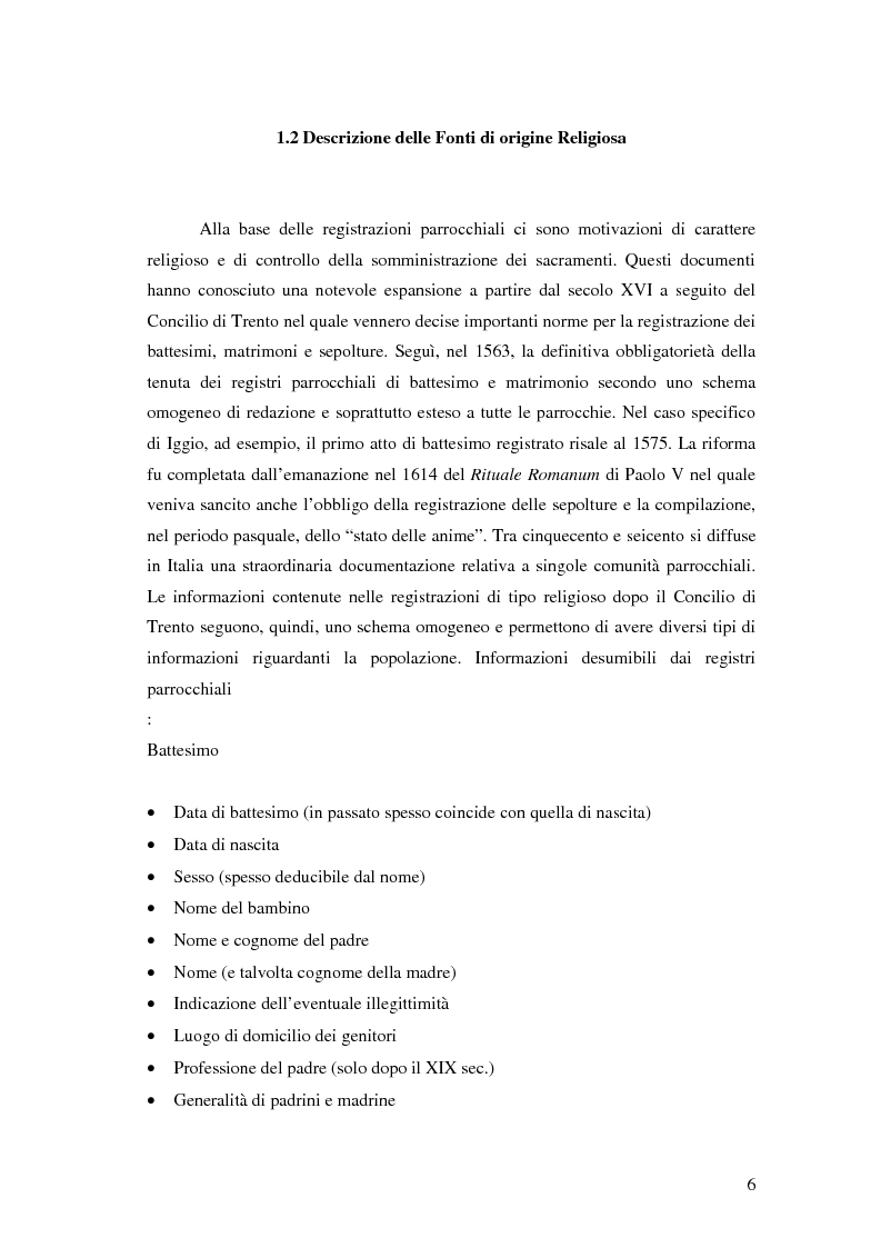 Anteprima della tesi: Analisi biodemografica di una popolazione dell'Appennino Parmense: Iggio (secoli XVIII-XX), Pagina 3