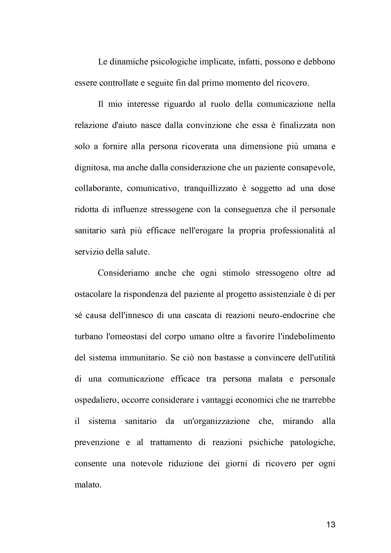 Anteprima della tesi: La comunicazione come strumento terapeutico: l'importanza della raccolta dei dati nel processo di nursing, Pagina 12