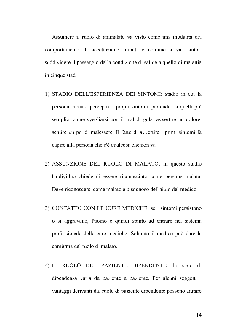 Anteprima della tesi: La comunicazione come strumento terapeutico: l'importanza della raccolta dei dati nel processo di nursing, Pagina 13