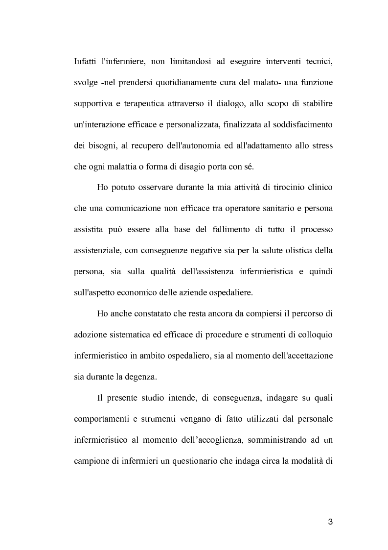 Anteprima della tesi: La comunicazione come strumento terapeutico: l'importanza della raccolta dei dati nel processo di nursing, Pagina 2
