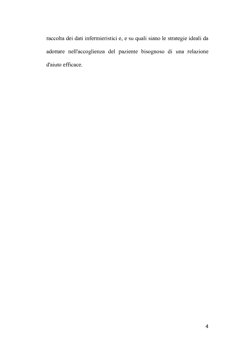 Anteprima della tesi: La comunicazione come strumento terapeutico: l'importanza della raccolta dei dati nel processo di nursing, Pagina 3