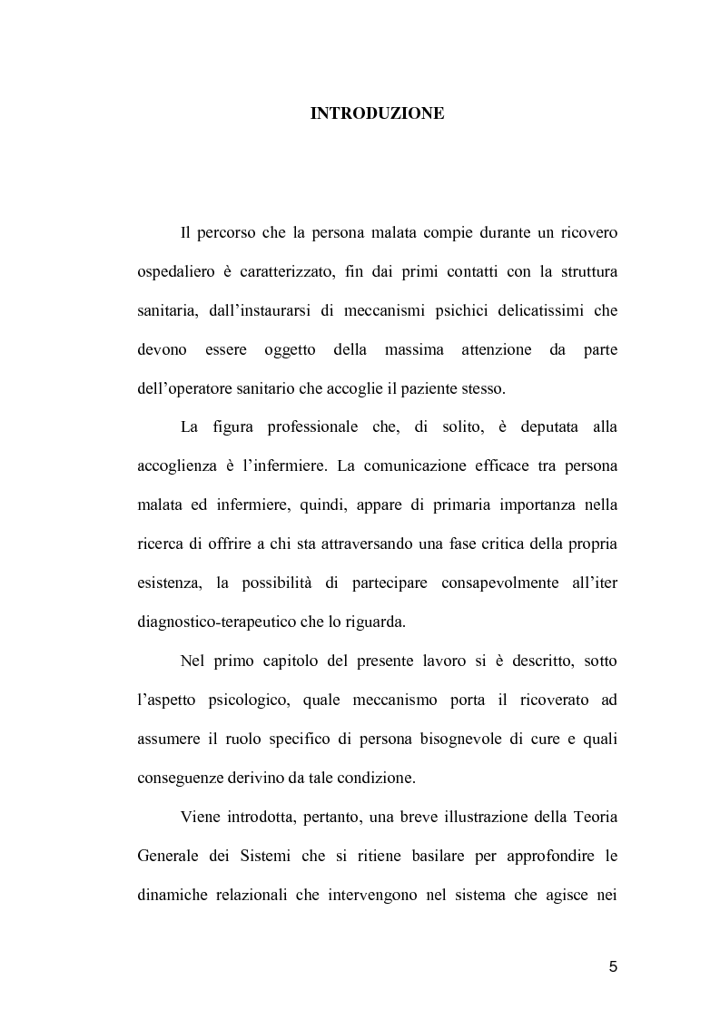 Anteprima della tesi: La comunicazione come strumento terapeutico: l'importanza della raccolta dei dati nel processo di nursing, Pagina 4