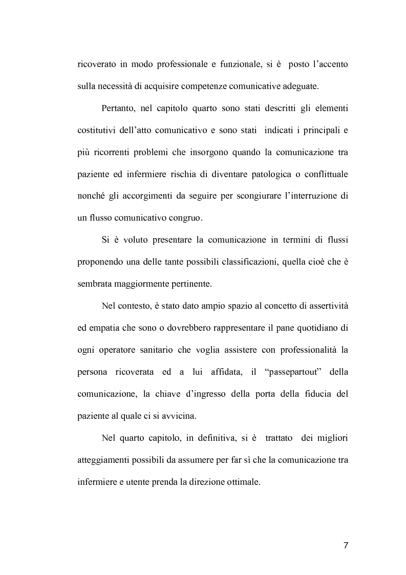 Anteprima della tesi: La comunicazione come strumento terapeutico: l'importanza della raccolta dei dati nel processo di nursing, Pagina 6