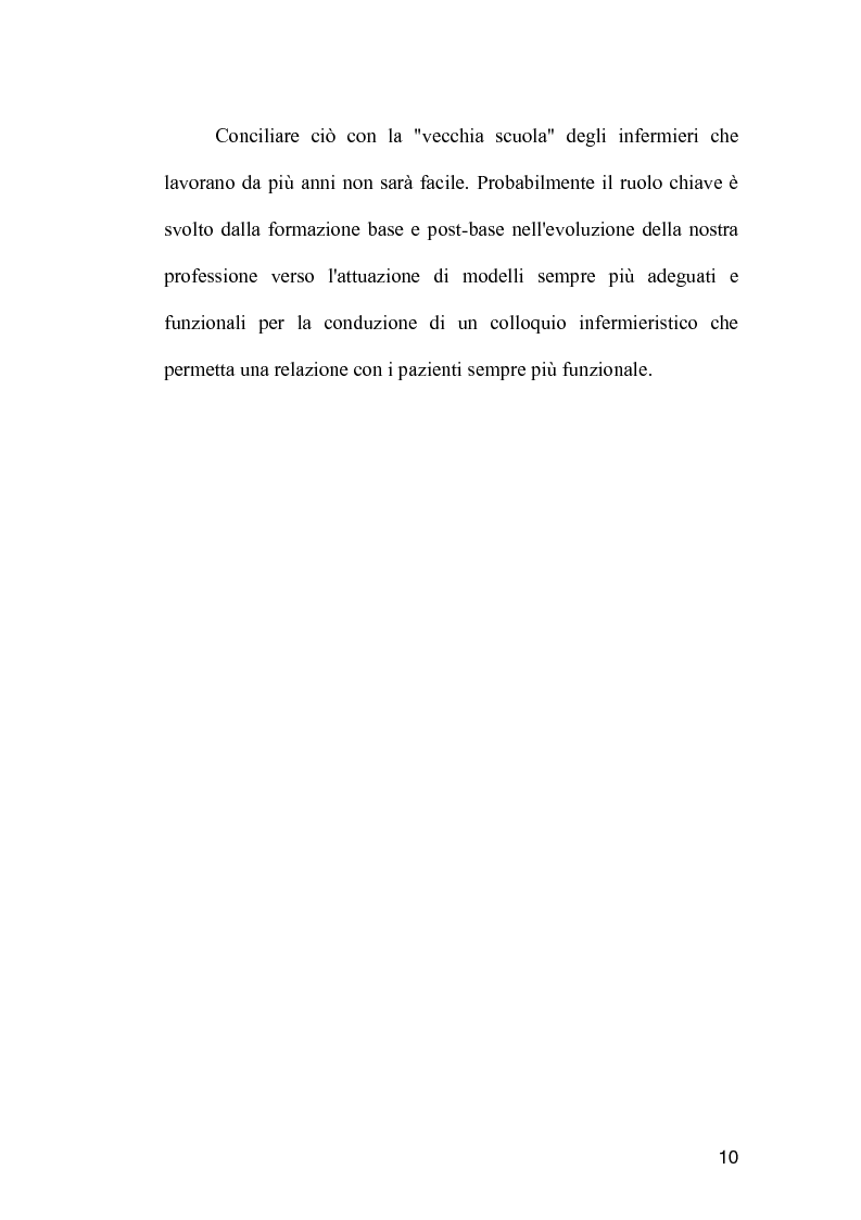 Anteprima della tesi: La comunicazione come strumento terapeutico: l'importanza della raccolta dei dati nel processo di nursing, Pagina 9
