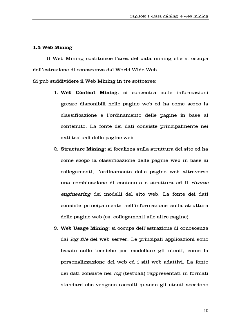 Anteprima della tesi: Clustering di transazioni web sulla base della similarità degli accessi, Pagina 10