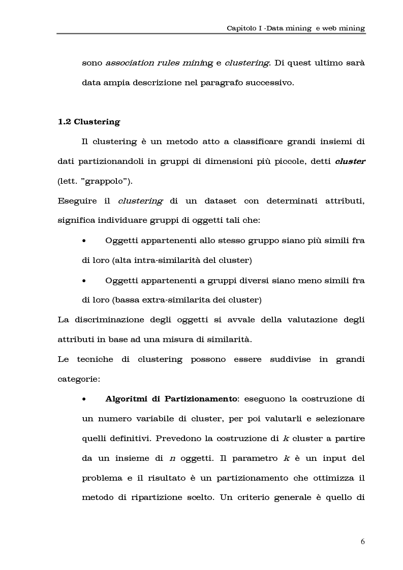 Anteprima della tesi: Clustering di transazioni web sulla base della similarità degli accessi, Pagina 6