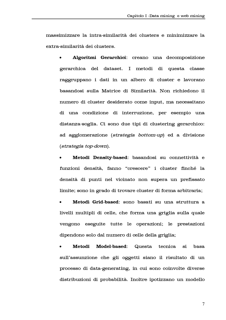 Anteprima della tesi: Clustering di transazioni web sulla base della similarità degli accessi, Pagina 7