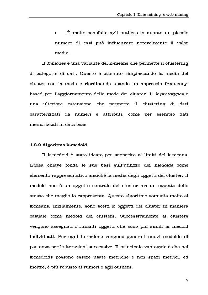 Anteprima della tesi: Clustering di transazioni web sulla base della similarità degli accessi, Pagina 9