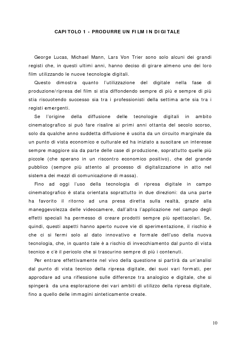 Anteprima della tesi: Rivoluzione digitale e cinema: la fase di produzione del film, Pagina 5