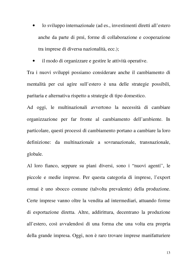 Anteprima della tesi: Le strategie di internazionalizzazione delle piccole e medie imprese, Pagina 13