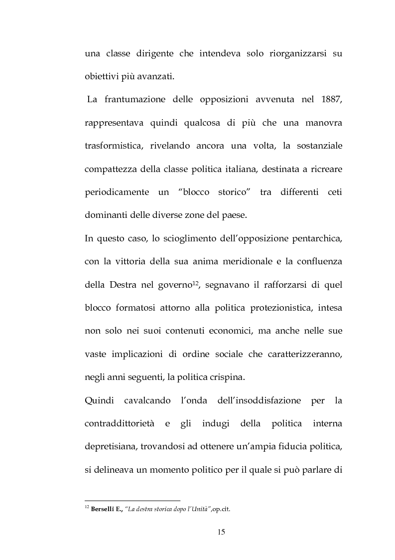 Anteprima della tesi: La riforma crispina dell'ordinamento comunale e provinciale. Gli atti parlamentari, Pagina 10