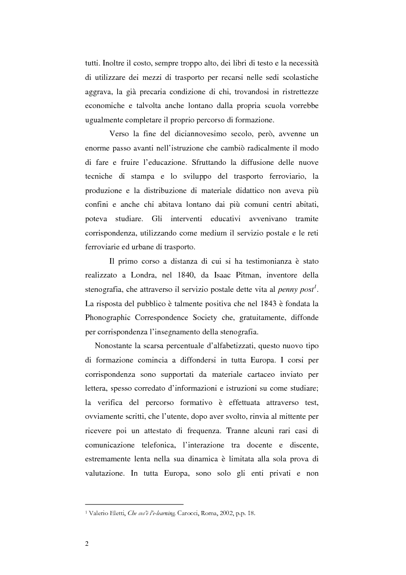 Anteprima della tesi: La formazione a distanza in un modello didattico collaborativo, Pagina 6