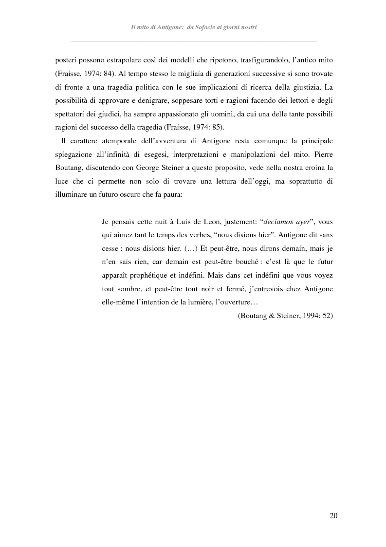 Anteprima della tesi: Antigone, María Zambrano, Mathilde Monnier: un unico mito, tre donne a confronto., Pagina 15