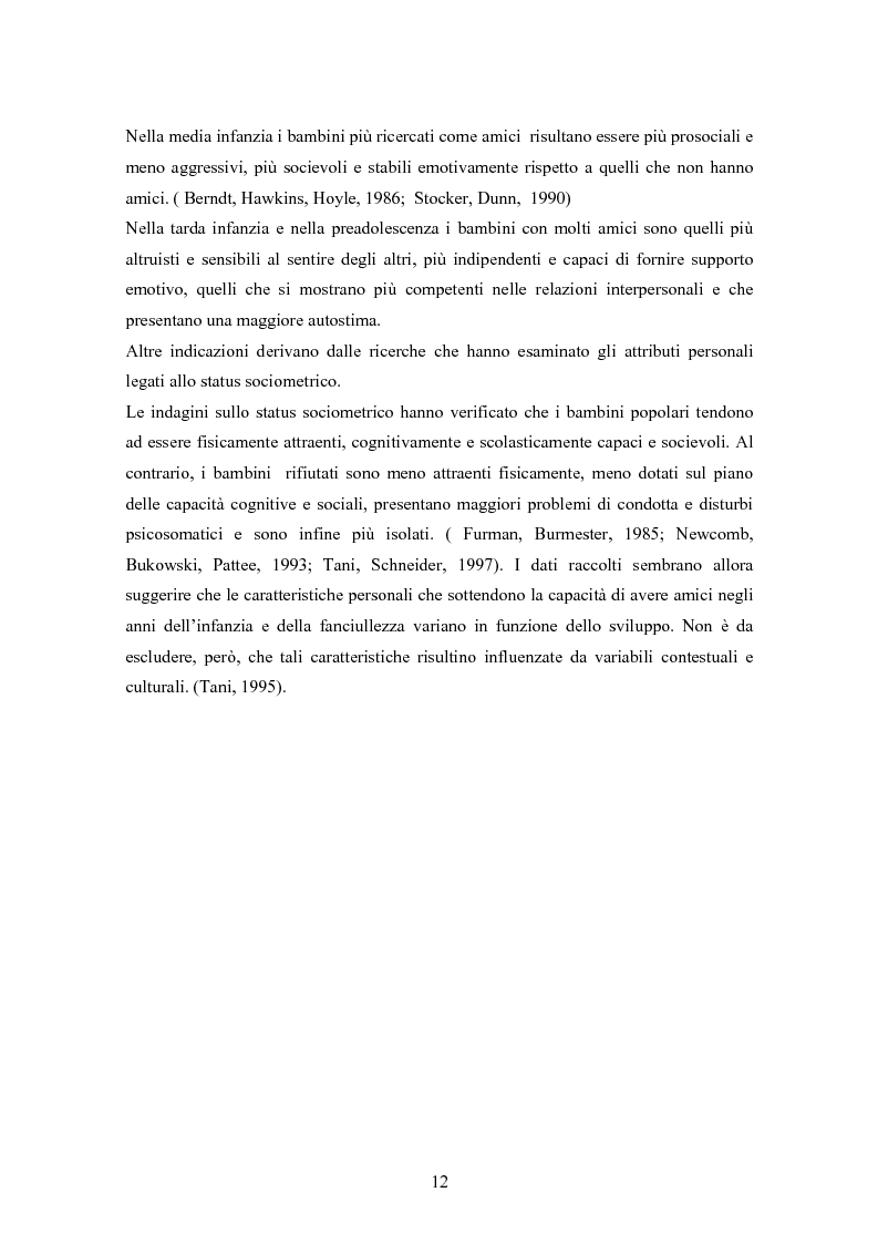 Anteprima della tesi: Conoscenze, atteggiamenti e sentimenti intorno ai pari in condizioni di disabilità. Uno studio nella scuola elementare, Pagina 12