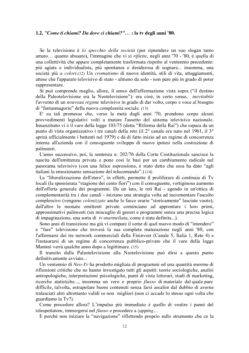 Anteprima della tesi: I mille volti del privato sullo schermo: tendenze ed apparenze nella programmazione televisiva, Pagina 10