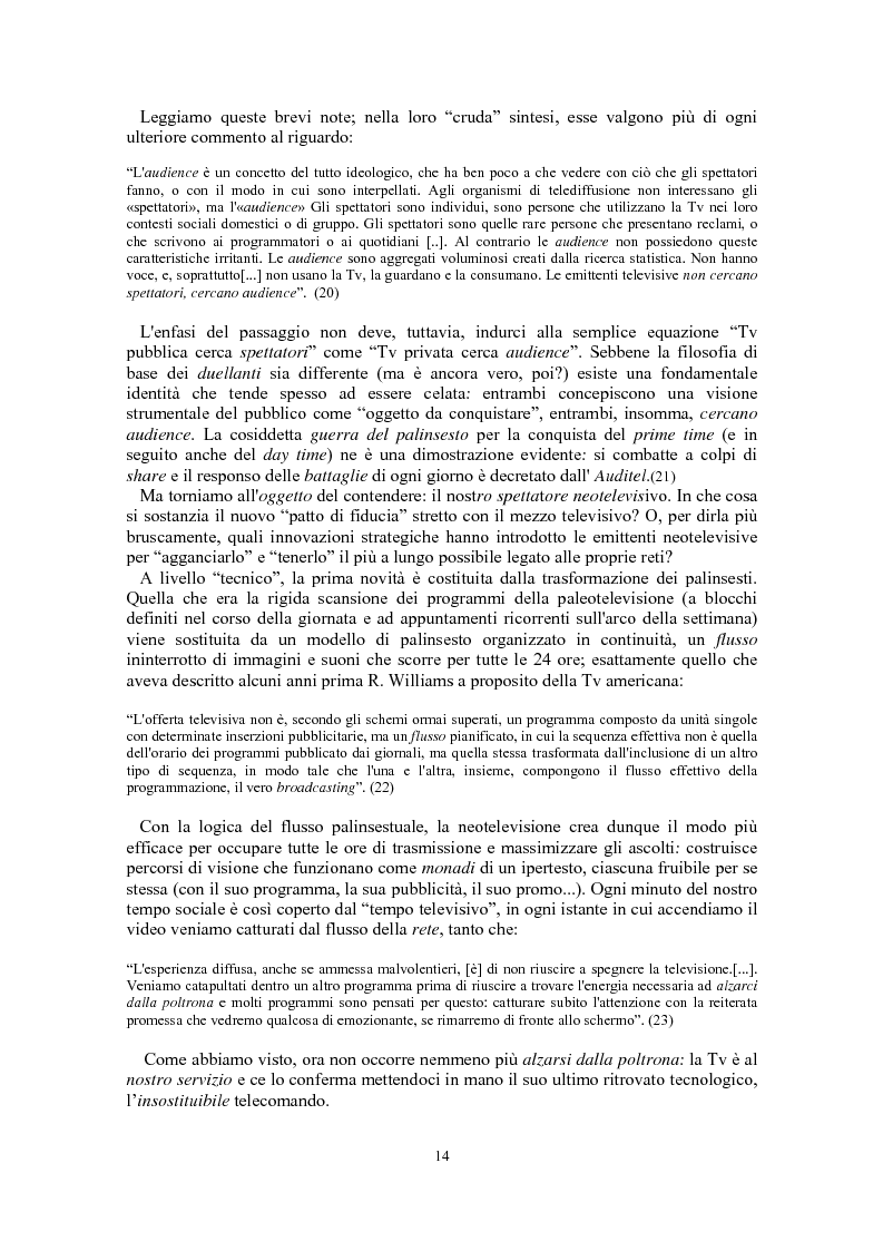 Anteprima della tesi: I mille volti del privato sullo schermo: tendenze ed apparenze nella programmazione televisiva, Pagina 12