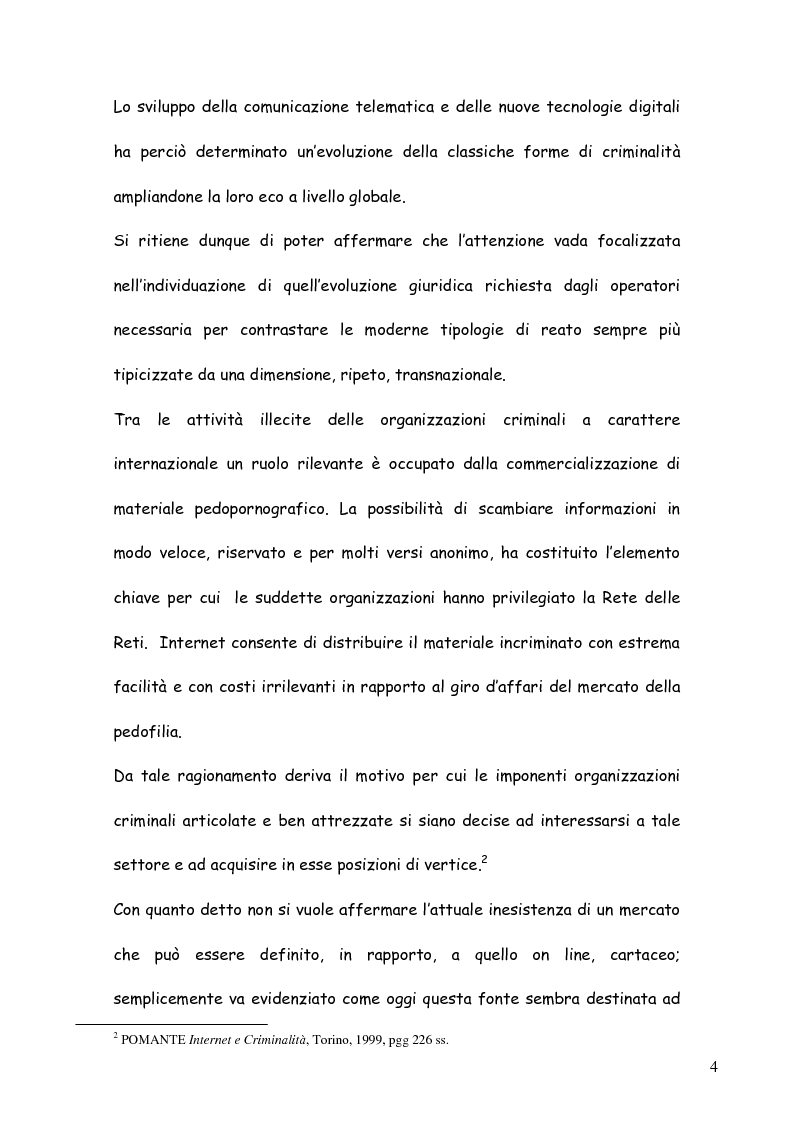 Anteprima della tesi: Pedopornografia on line, Pagina 2
