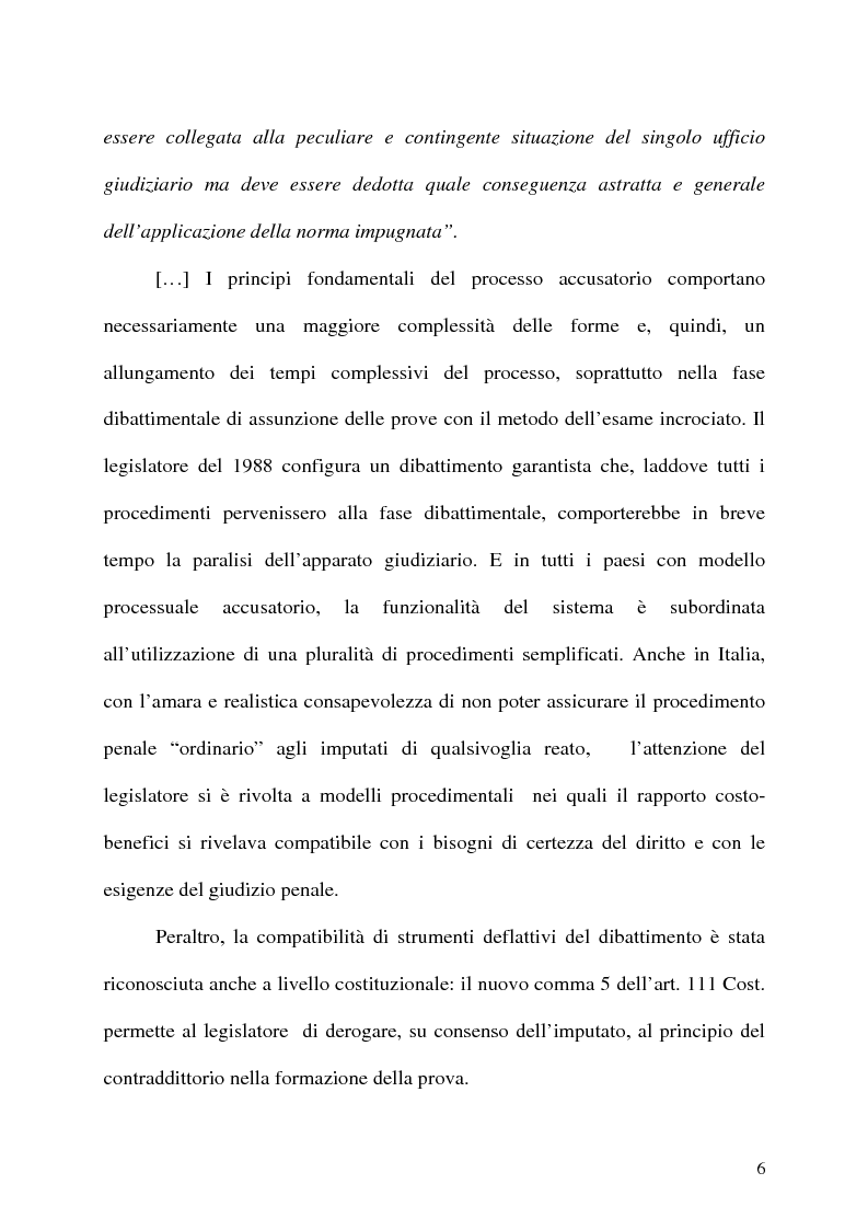 Anteprima della tesi: Il patteggiamento allargato e la ragionevole durata del processo, Pagina 6
