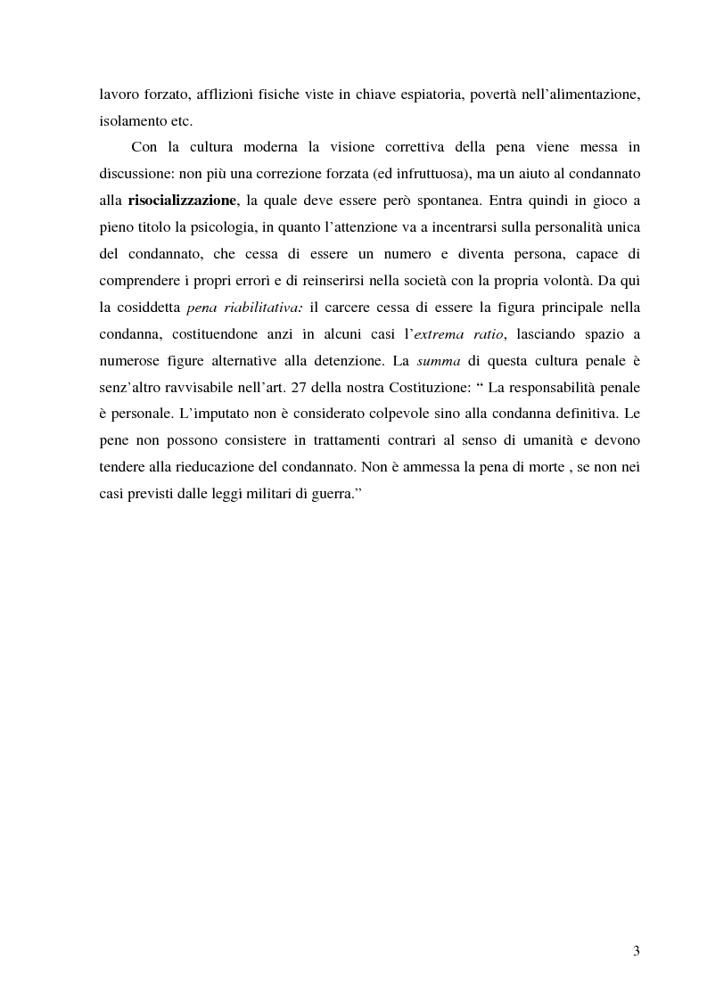Anteprima della tesi: Pena Riabilitativa e Forze dell'Ordine, Pagina 2