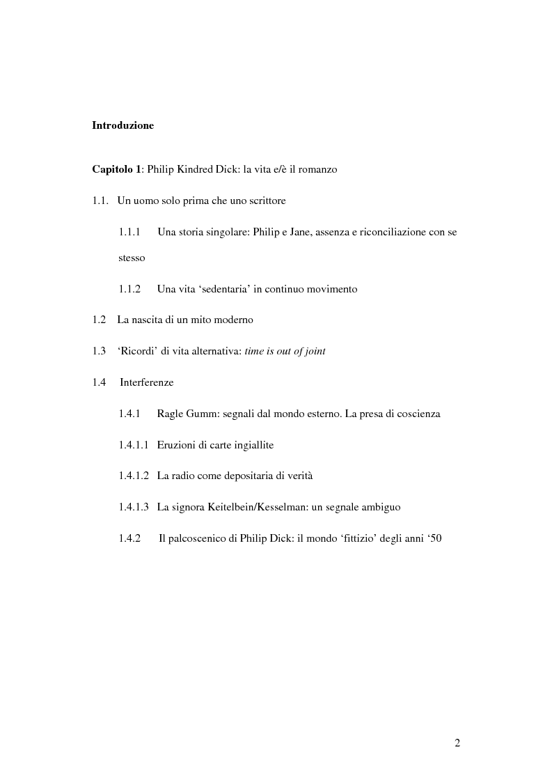 Indice della tesi: Verità e Finzione: da Ragle a Gumm a Truman Burbank, Pagina 1