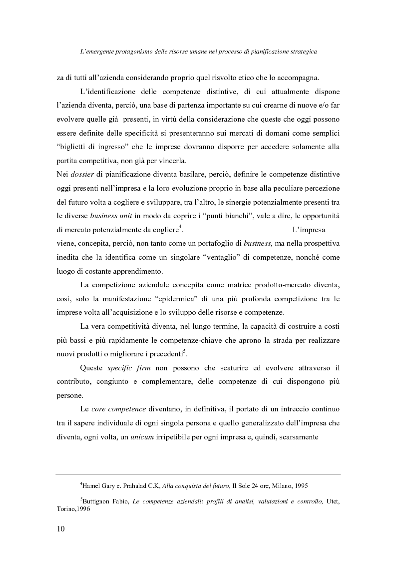 Anteprima della tesi: L'emergente protagonismo delle risorse umane nel processo di pianficazione strategica: un'analisi sistemica sulla strategic human resources nella prospettiva relazionale interna del piano d'impresa e nei correlati dossier alla luce del nuovo paradigma postfordista, Pagina 7