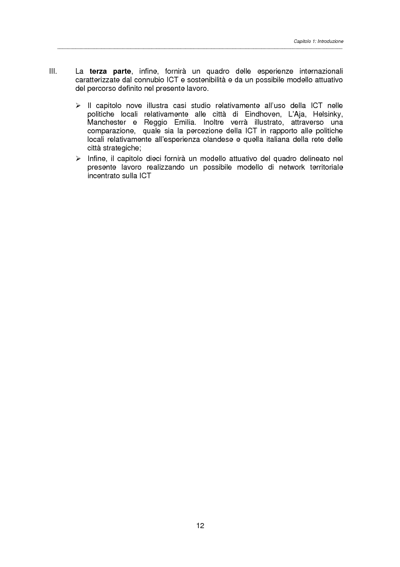 Anteprima della tesi: Information Communication Technology per un progetto urbano sostenibile, Pagina 10