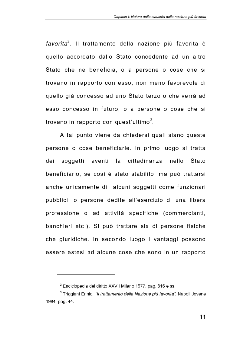 Anteprima della tesi: La clausola della nazione più favorita, Pagina 8