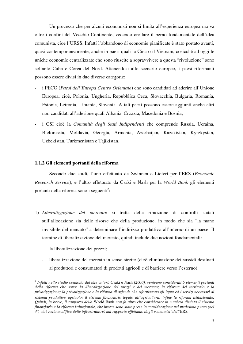 Anteprima della tesi: Agricoltura ed adesione dei PECO all'UE. Il caso della Romania, Pagina 12