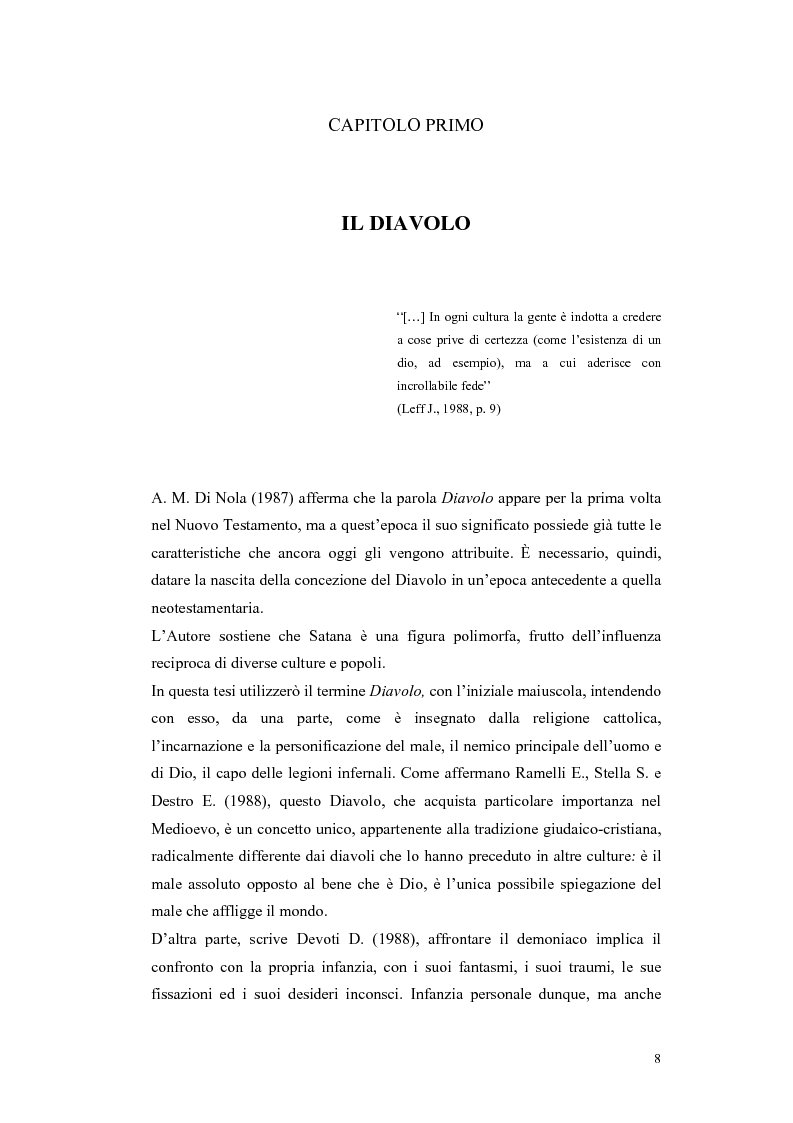 Anteprima della tesi: La possessione diabolica, tra patologia mentale e sindrome culturale, Pagina 3