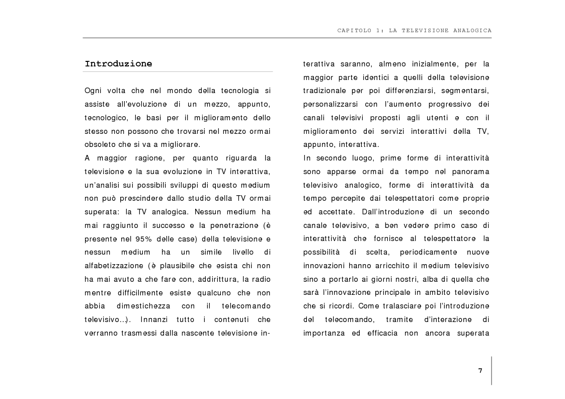 Anteprima della tesi: DTT: contenuti interattivi ed evoluzione del broadcasting tradizionale., Pagina 5