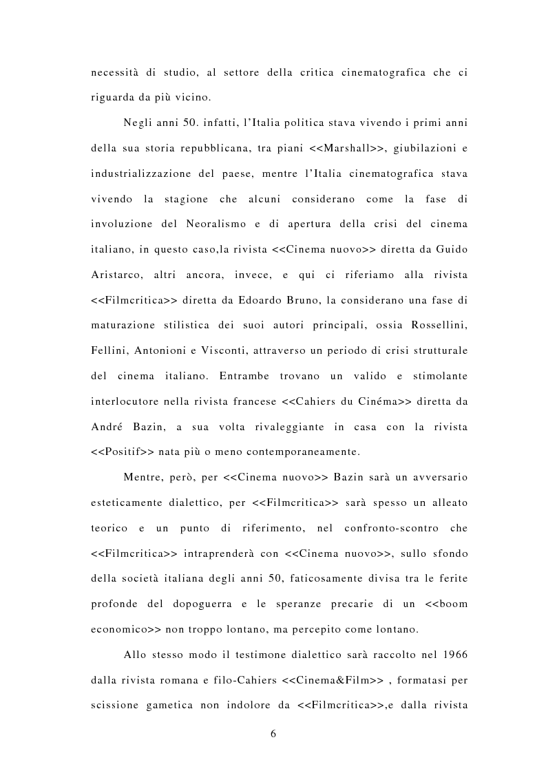 Anteprima della tesi: ''Cinema&Film'': la verifica di una ricerca di metodo, Pagina 2