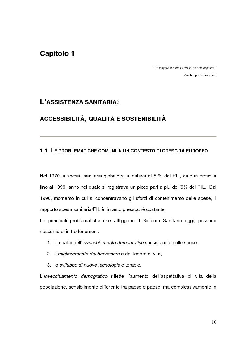 Anteprima della tesi: L'innovazione nei servizi sanitari di supporto al territorio: studio e gestione di modelli tecnologico organizzativi, Pagina 7