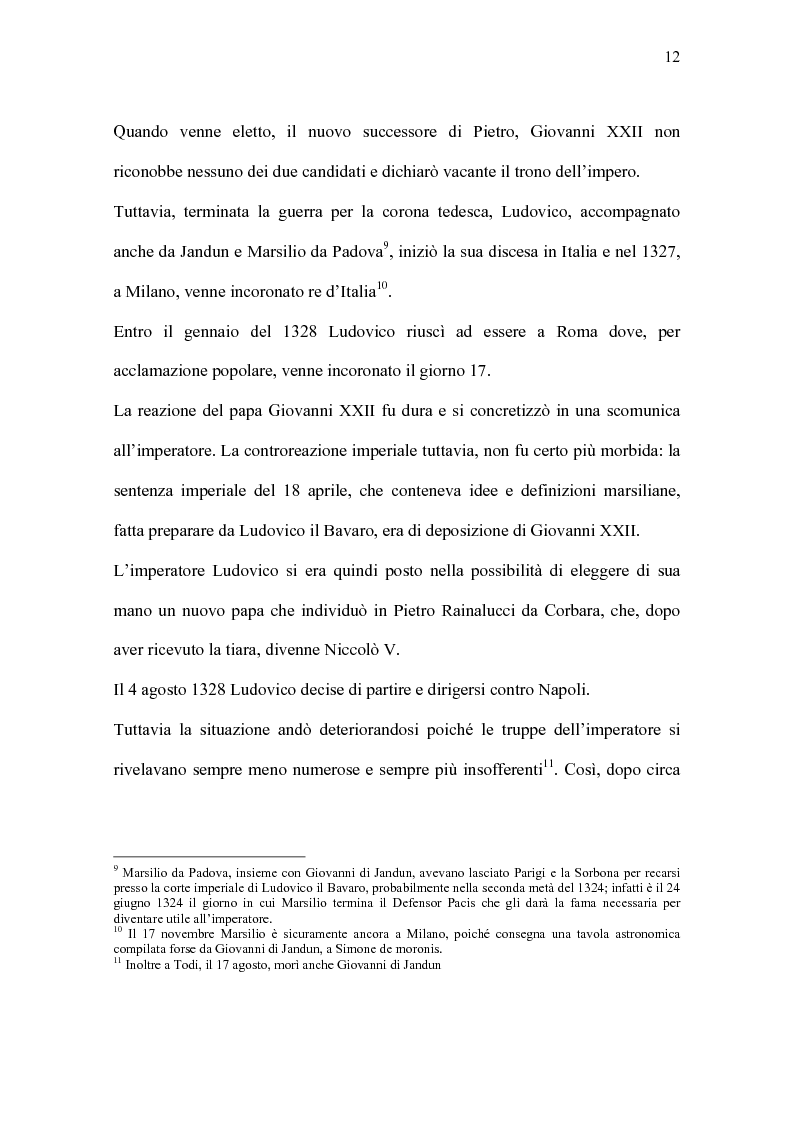 Anteprima della tesi: L'antropologia di Marsilio da Padova nel Defensor Minor, Pagina 12