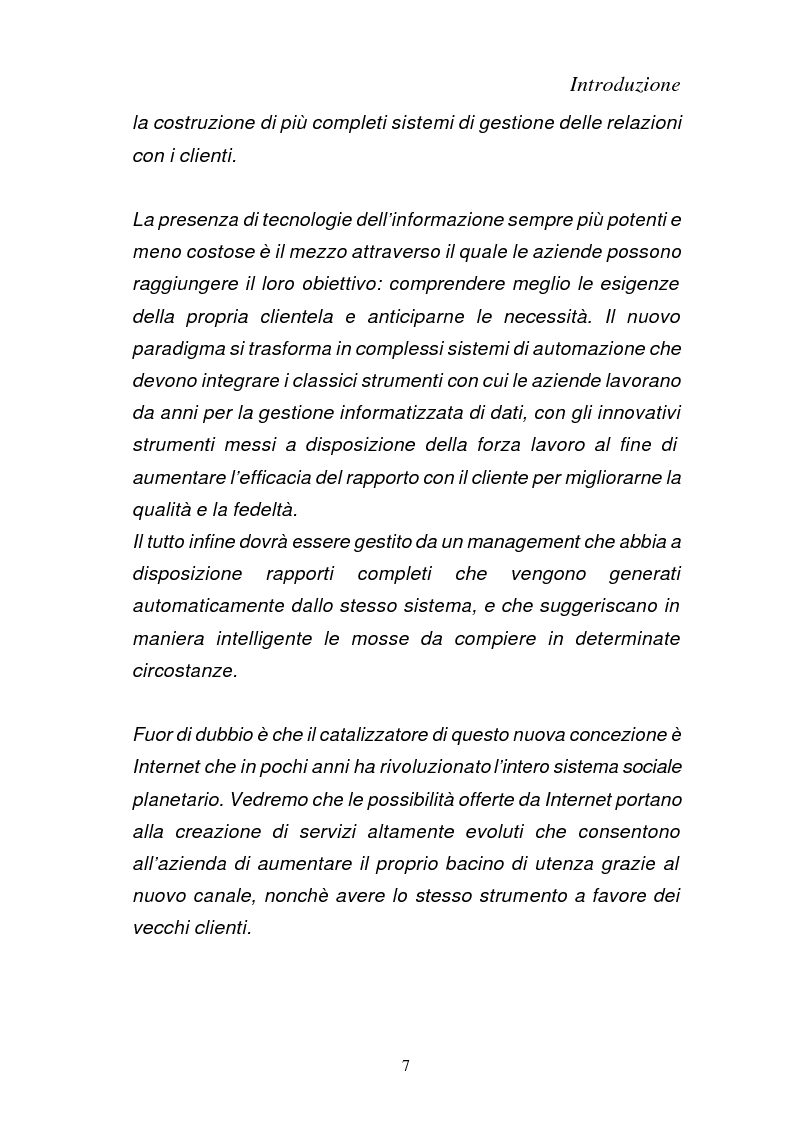 Anteprima della tesi: Dal CRM all' E-CRM : progettazione web based di sistemi per la gestione delle relazioni col cliente., Pagina 2