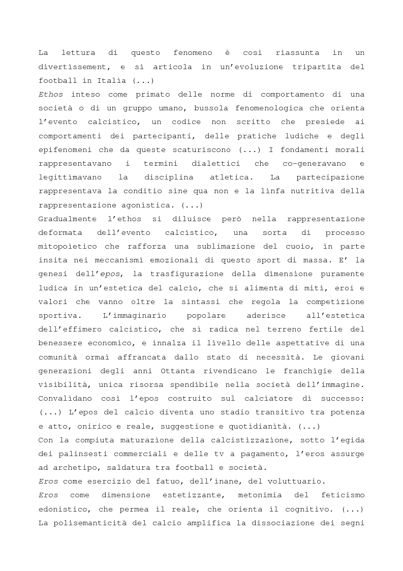 Anteprima della tesi: Evento calcistico, rappresentazioni simboliche, processi di identificazione. Il caso dell Modena f.c. 1912., Pagina 14