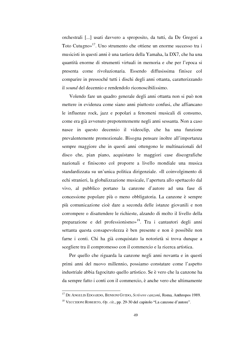 Anteprima della tesi: Poetiche del ritmo. Il rapporto tra musica e parole nella canzone italiana d'autore, Pagina 12
