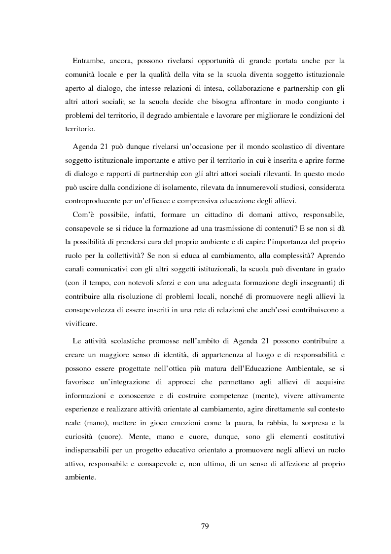 Anteprima della tesi: Educazione alla sostenibilità e cittadinanza attiva. Agenda 21 Locale e scuola. Sustainability education and active citizenship. Local Agenda 21 and school., Pagina 5