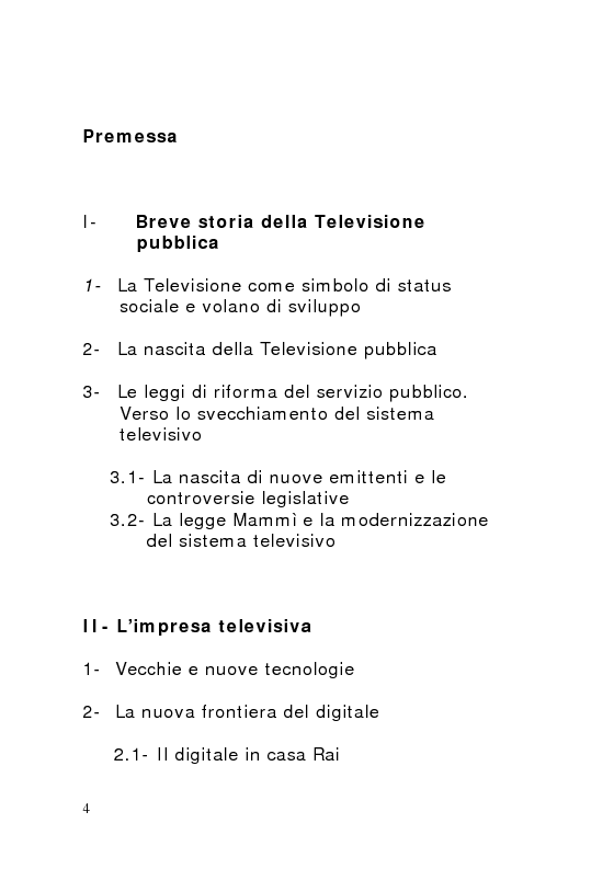 Indice della tesi: La scatola luminosa. Le nuove frontiere dell'informazione-intrattenimento: il caso costume e società., Pagina 1
