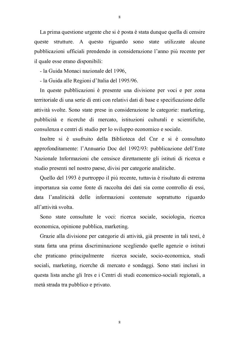 Anteprima della tesi: Il mercato della ricerca sociale, Pagina 4