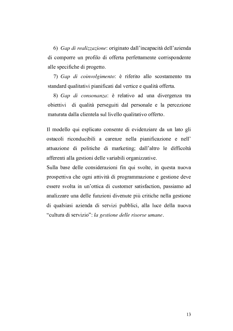 Anteprima della tesi: Customer satisfaction, qualità, valutazione del personale, Pagina 6
