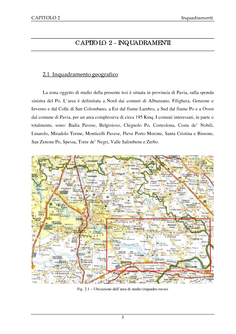 Anteprima della tesi: Studio idrogeologico del settore meridionale di Pianura Pavese compreso tra i fiumi Ticino e Lambro con l'applicazione dei modelli numerici ModAEM e MODFLOW, Pagina 3