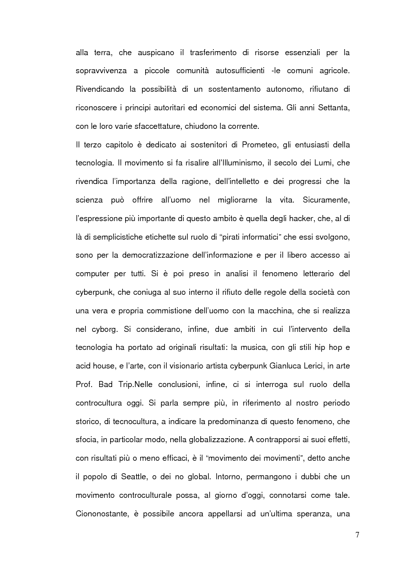 Anteprima della tesi: Da Prometeo, dio hacker, alla nascita delle controculture. Il furto del fuoco come metafora della tecnologia, Pagina 5