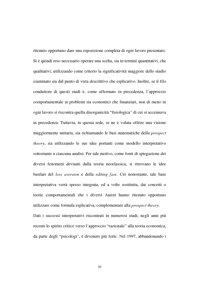 Anteprima della tesi: Riflessioni sulla finanza comportamentale, Pagina 6