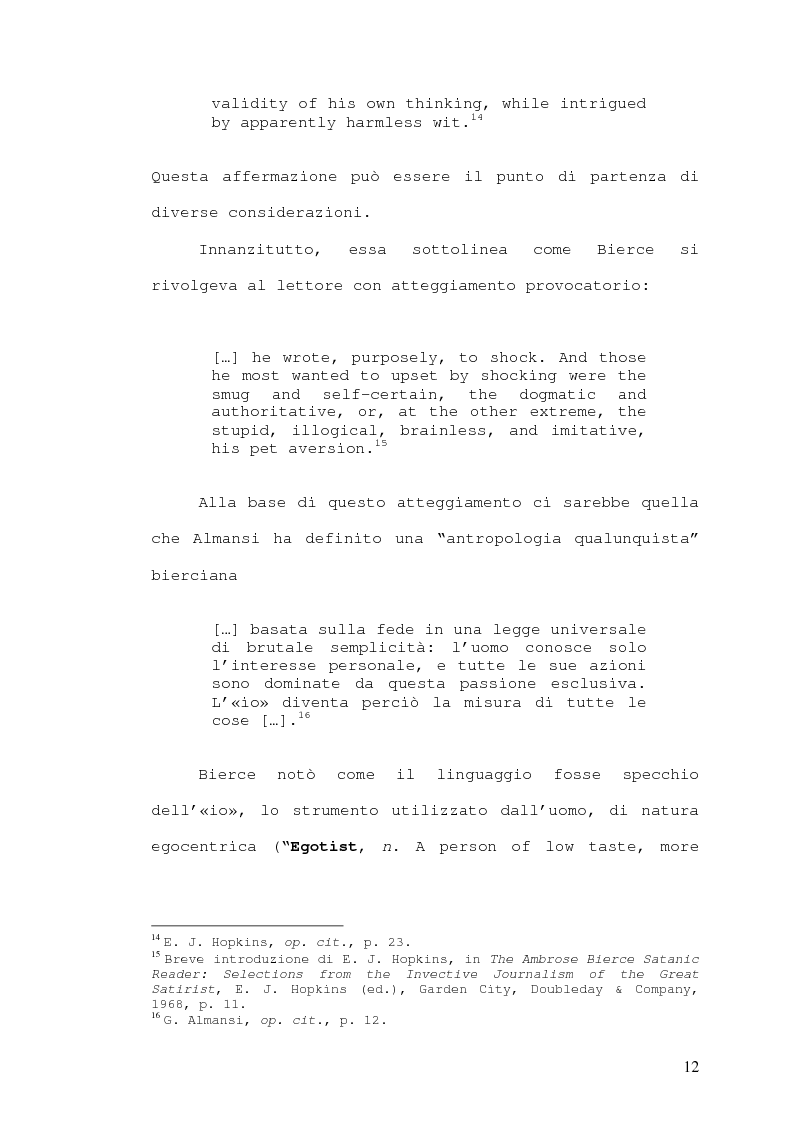 Anteprima della tesi: Wit and Humor : Ambrose Bierce e Oscar Wilde, Pagina 12